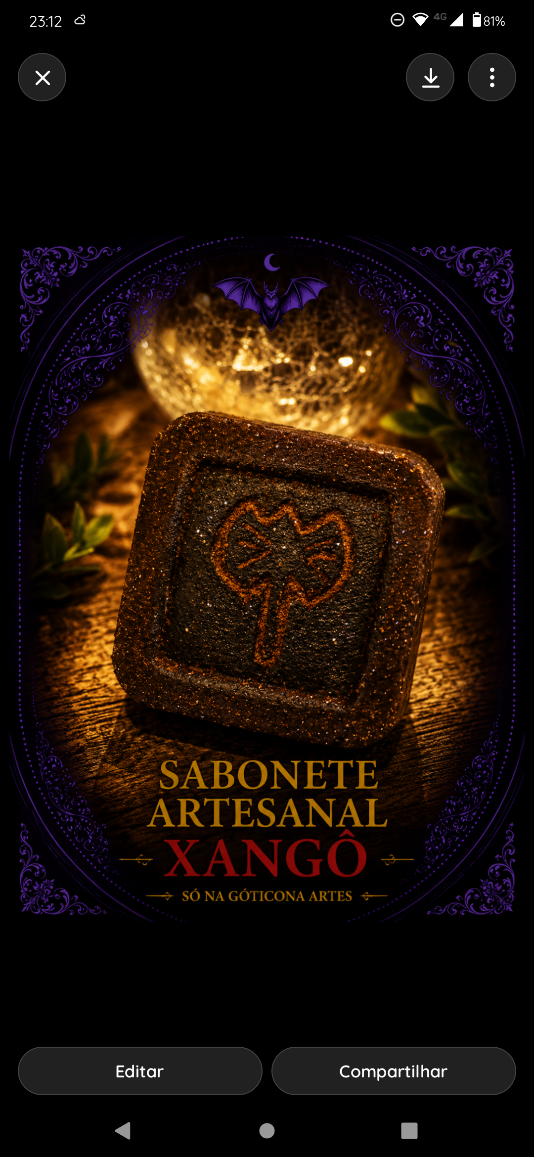 Foto de Sabonete Artesanal XANGÔ 90g